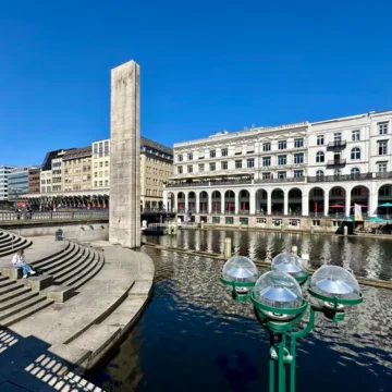 El caminante en Hamburgo