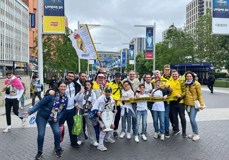 Las aficiones del Real Madrid y del Borussia calientan motores para la final de la Champions Las aficiones del Real Madrid y del Borussia calientan motores para la final de la Champions