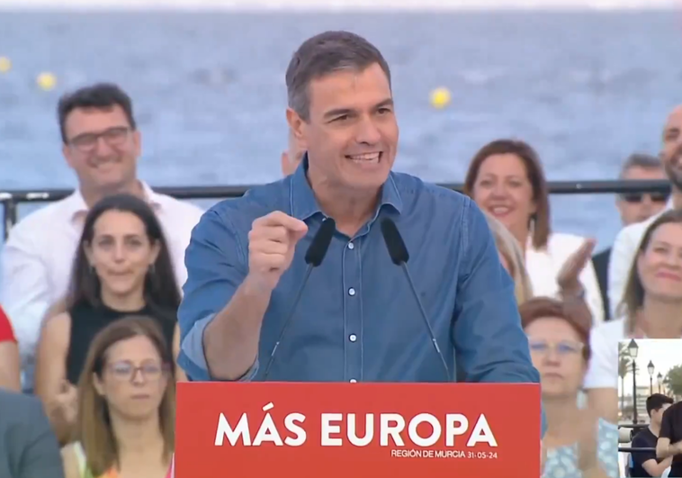 Sánchez, en un mitin en Murcia: «España es la Taylor Swift de las economías europeas» Sánchez, en un mitin en Murcia: «España es la Taylor Swift de las economías europeas»
