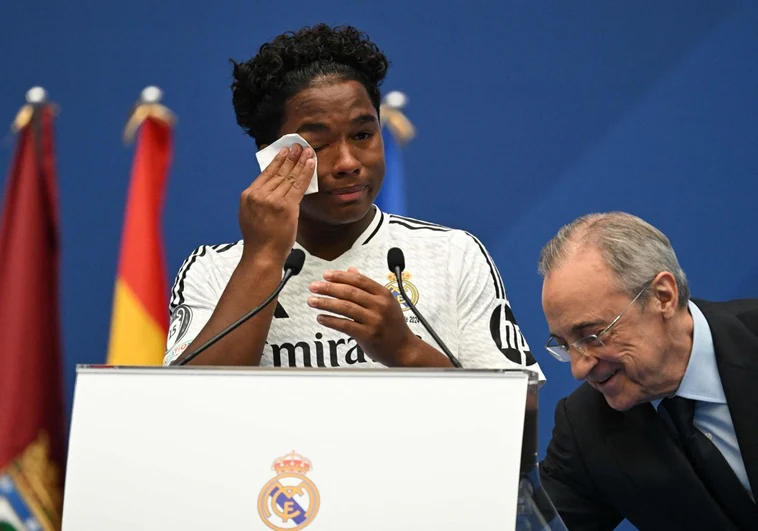 Endrick, emocionado: «Estoy enamorado del Madrid y espero estar aquí toda mi carrera» Endrick, emocionado: «Estoy enamorado del Madrid y espero estar aquí toda mi carrera»