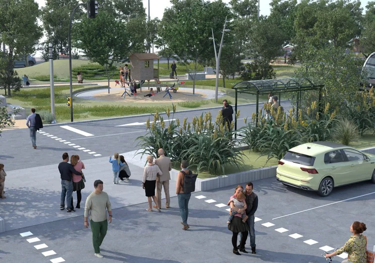 Un bulevar verde tan ancho como la Castellana para conectar los nuevos barrios del sureste Un bulevar verde tan ancho como la Castellana para conectar los nuevos barrios del sureste