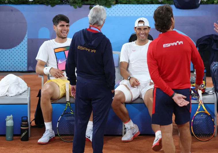 Nadal se prueba sin aparentes molestias antes de la gran cita Nadal se prueba sin aparentes molestias antes de la gran cita