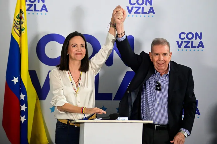 María Corina Machado anuncia que Edmundo González gana con el 80% la presidencia de Venezuela María Corina Machado anuncia que Edmundo González gana con el 80% la presidencia de Venezuela