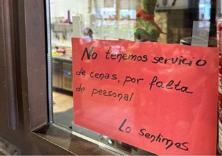 Un hostelero cierra su bar para las cenas porque «la gente prefiere paguitas a trabajar» y no encuentra personal