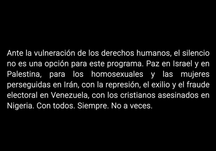 Telemadrid responde a TVE con un mensaje sobre los derechos humanos: «Con todos. Siempre» Telemadrid responde a TVE con un mensaje sobre los derechos humanos: «Con todos. Siempre»