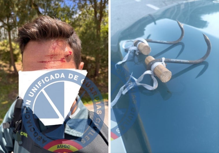 Un guardia civil sufre una «brutal agresión» durante el salto a la valla de un inmigrante en Ceuta Un guardia civil sufre una «brutal agresión» durante el salto a la valla de un inmigrante en Ceuta