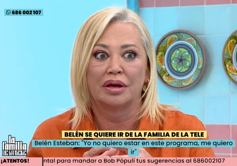 Crisis en 'La familia de la tele': Belén Esteban anuncia que abandona el programa Crisis en ‘La familia de la tele’: Belén Esteban anuncia que abandona el programa