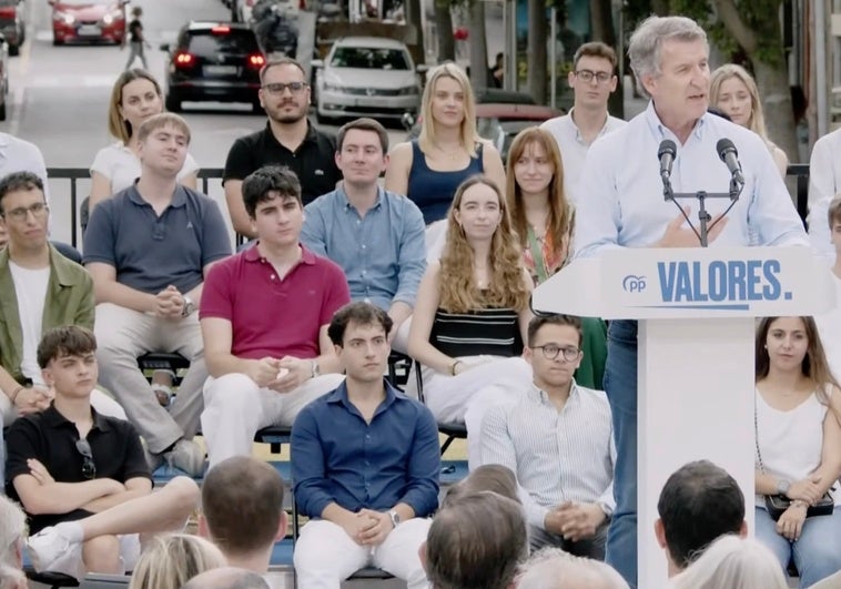 Feijóo llama a manifestarse contra un Gobierno «rehén del separatismo y la corrupción» Feijóo llama a manifestarse contra un Gobierno «rehén del separatismo y la corrupción»