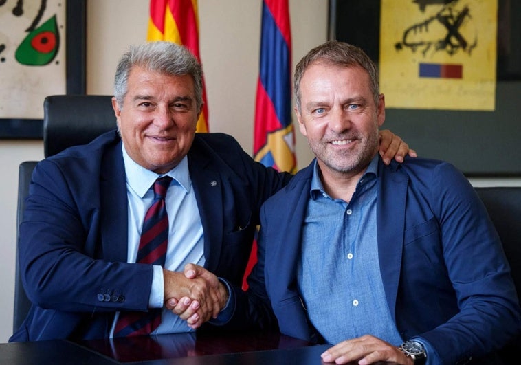 Laporta premia a Flick: el técnico alemán renueva hasta 2027 Laporta premia a Flick: el técnico alemán renueva hasta 2027