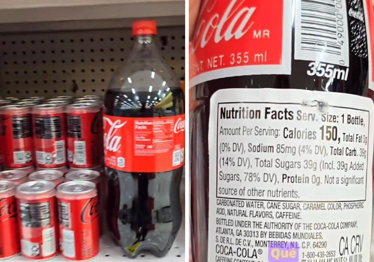 Va a Estados Unidos y muestra el ingrediente diferente con el que se hace la Coca-Cola normal Va a Estados Unidos y muestra el ingrediente diferente con el que se hace la Coca-Cola normal