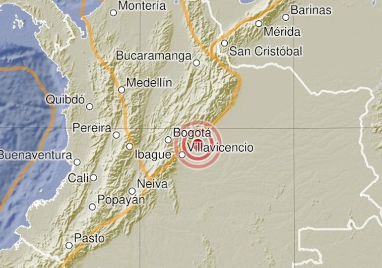 Un terremoto de 6,5 sacude el centro de Colombia Un terremoto de 6,5 sacude el centro de Colombia