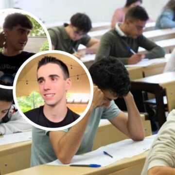 Un grupo de estudiantes vascos reacciona a las notas que han sacado en la EBAU