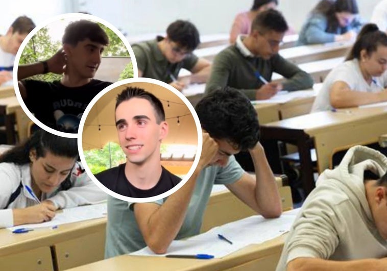 Un grupo de estudiantes vascos reacciona a las notas que han sacado en la EBAU Un grupo de estudiantes vascos reacciona a las notas que han sacado en la EBAU