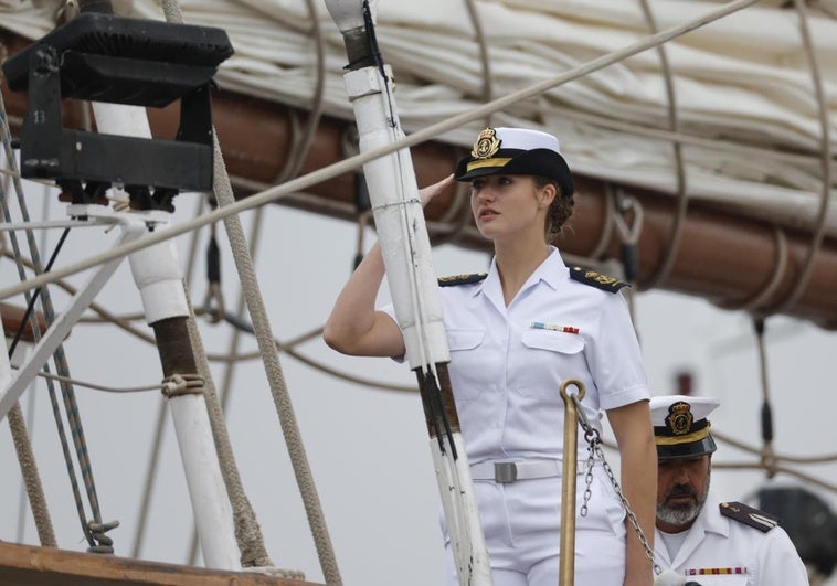 La Princesa Leonor llega a Marín y finaliza su crucero de instrucción a bordo de Elcano La Princesa Leonor llega a Marín y finaliza su crucero de instrucción a bordo de Elcano