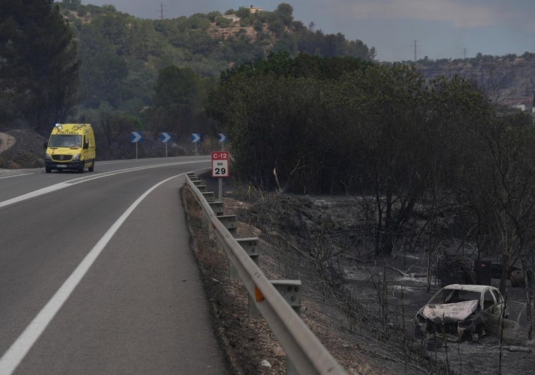 Los Bomberos centran todos sus esfuerzos en que el fuego de Tarragona no entre en el Parque Natural de Els Ports Los Bomberos centran todos sus esfuerzos en que el fuego de Tarragona no entre en el Parque Natural de Els Ports