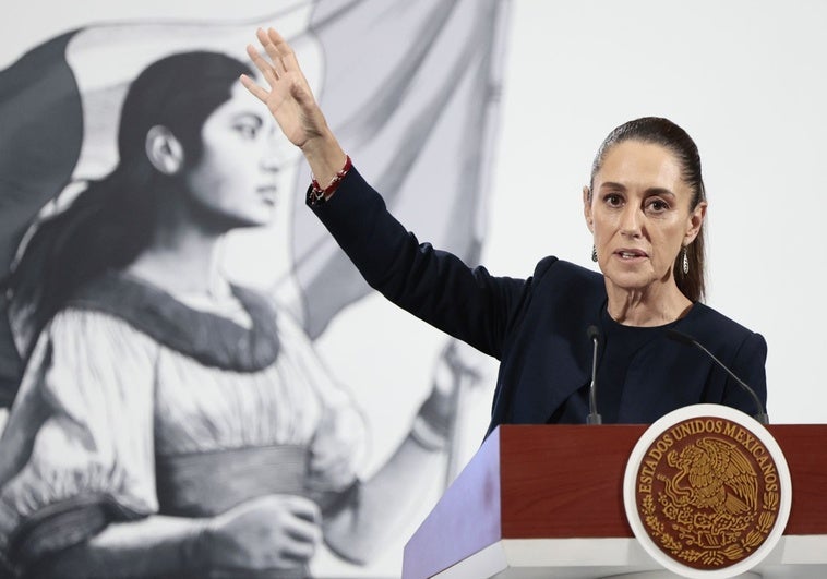 Sheinbaum exige perdón por la conquista de América, pero evita mencionar a España Sheinbaum exige perdón por la conquista de América, pero evita mencionar a España