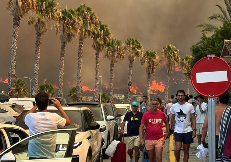 El viento convierte en una trampa el incendio de Zahara de los Atunes El viento convierte en una trampa el incendio de Zahara de los Atunes