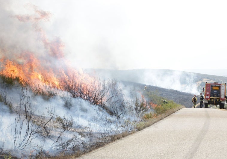 Varios vecinos heridos por quemaduras en el incendio de Puercas (Zamora) Varios vecinos heridos por quemaduras en el incendio de Puercas (Zamora)