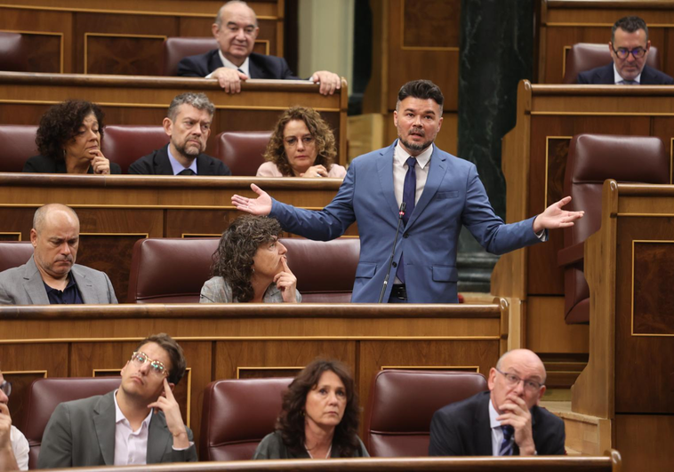 Rufián no tiene apoyo en ERC para formar un frente común a la izquierda del PSOE Rufián no tiene apoyo en ERC para formar un frente común a la izquierda del PSOE